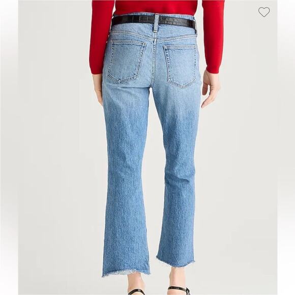 J. Crew 9" demi boot crop jean medium wash 32 raw hem - Picture 2 of 9